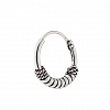 Oxzen sterling silver Bali hoop 12mm