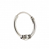 Oxzen sterling silver Bali hoop 14mm