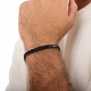 Oxzen ανδρικό βραχιόλι από ανοξείδωτο ατσάλι ταυτότητα ματ