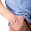 Oxzen ανδρικό βραχιόλι από ανοξείδωτο ατσάλι αλυσίδα 3 mm