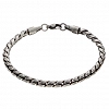 Oxzen ανδρικό βραχιόλι ατσάλινο αλυσίδα στρογγυλή 4 mm γκρι αντικέ