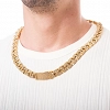 Oxzen Cuban Link Iced-Out αλυσίδα unisex ατσάλινη 1,3cm ταυτότητα γεμάτη ζιργκόν