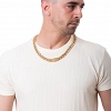 Oxzen Cuban Link Iced-Out αλυσίδα unisex ατσάλινη 1,3cm ταυτότητα γεμάτη ζιργκόν