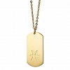Oxzen κολιέ Unisex Zodiac ατσάλινο ματ ζώδιο Ιχθύς (Pisces)