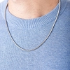 Oxzen ανδρική αλυσίδα λαιμού από ανοξείδωτο ατσάλι Round chain 2.5mm
