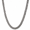 Oxzen ανδρική αλυσίδα από ανοξείδωτο ατσάλι Gourmet 6mm γκρί αντικέ
