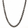 Oxzen ανδρική αλυσίδα από ανοξείδωτο ατσάλι στρογγυλή 5mm γκρί αντικέ
