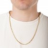 Oxzen ατσάλινη ανδρική αλυσίδα Figaro 4mm