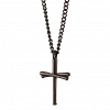 Oxzen ανδρικός σταυρός με αλυσίδα από ανοξείδωτο ατσάλι λεπτός