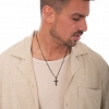 Oxzen ανδρικός σταυρός με αλυσίδα από ανοξείδωτο ατσάλι με τον εσταυρωμένο
