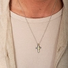 Oxzen ανδρικός σταυρός με αλυσίδα από ανοξείδωτο ατσάλι