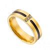 Δαχτυλίδι από ανοξείδωτο ατσάλι ανδρική βέρα επιχρυσωμένη