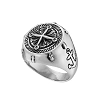 Δαχτυλίδι ανδρικό από ανοξείδωτο ατσάλι πυξίδα