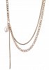 Κολιέ ατσάλινο με διπλή αλυσίδα και πέρλα